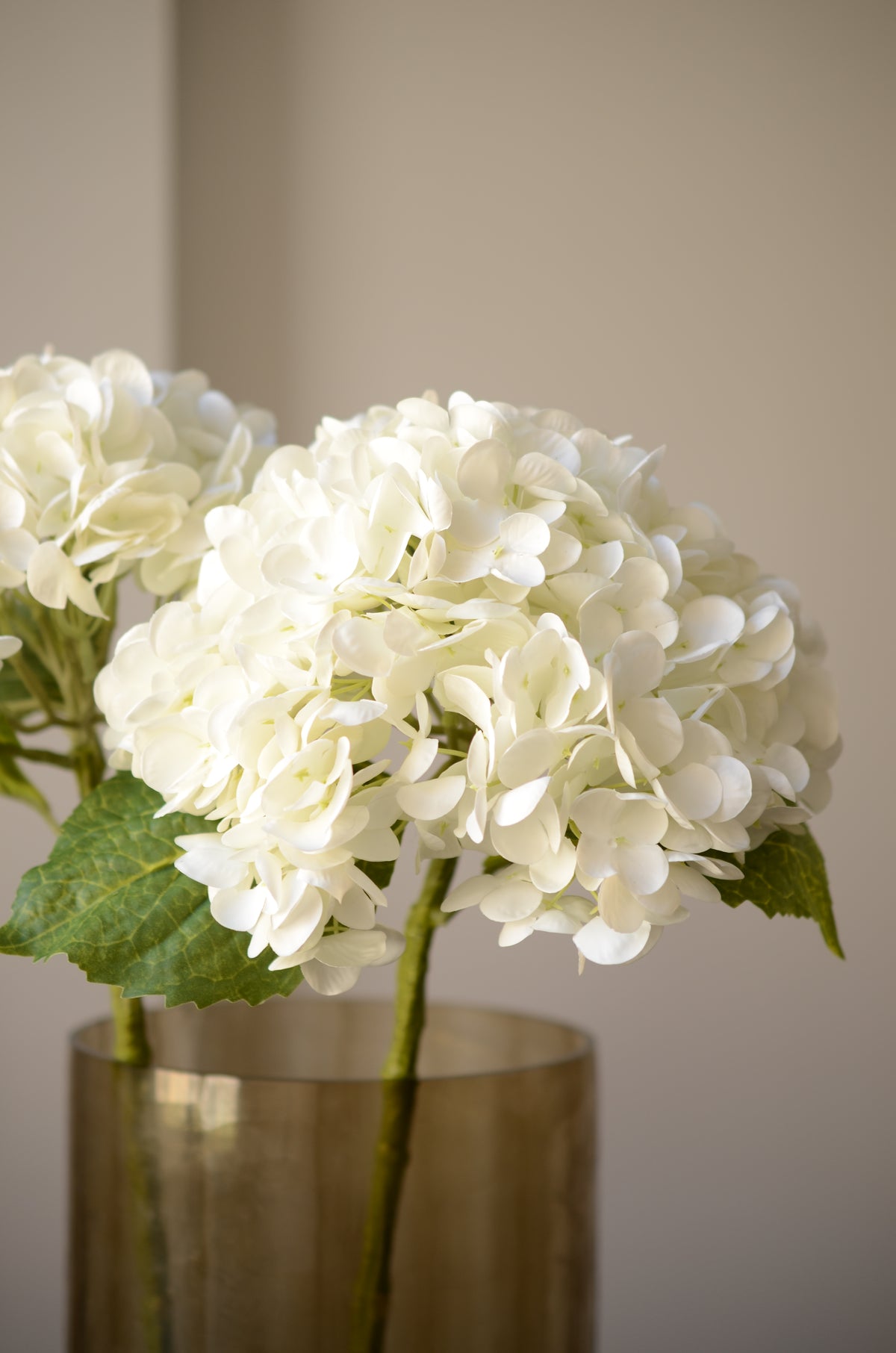 Kunstig hvid hortensia fra Bloomgaard