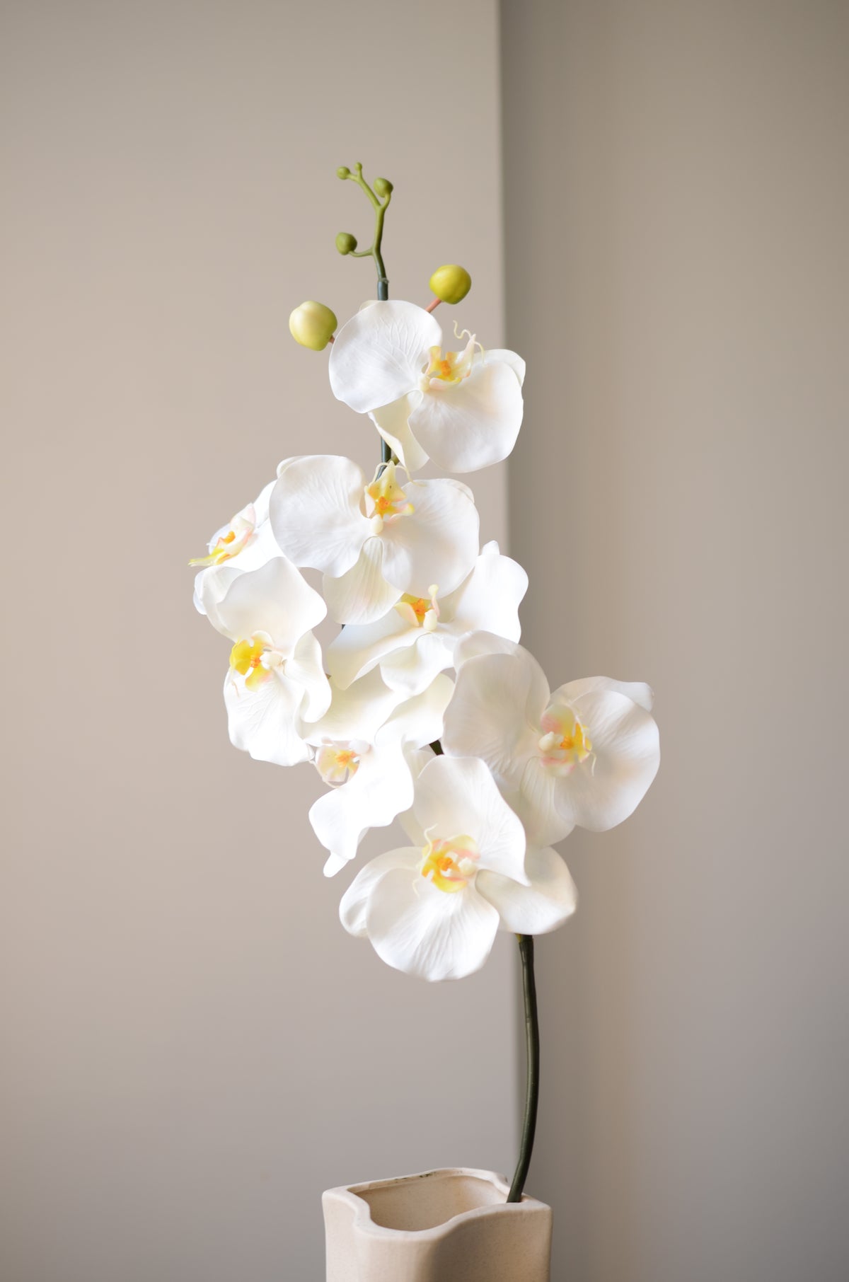 Kunstig hvid orkidé fra Bloomgaard