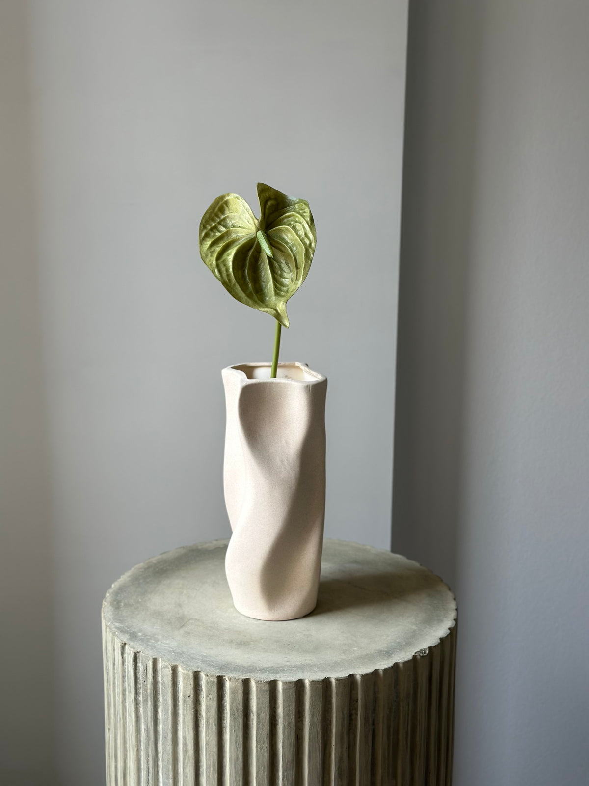 Kunstig grøn anthurium fra Bloomgaard