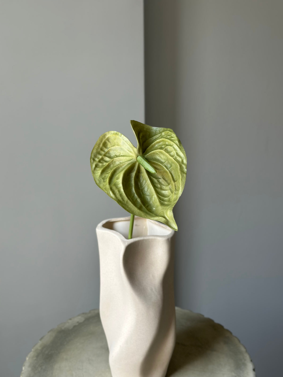 Kunstig grøn anthurium fra Bloomgaard